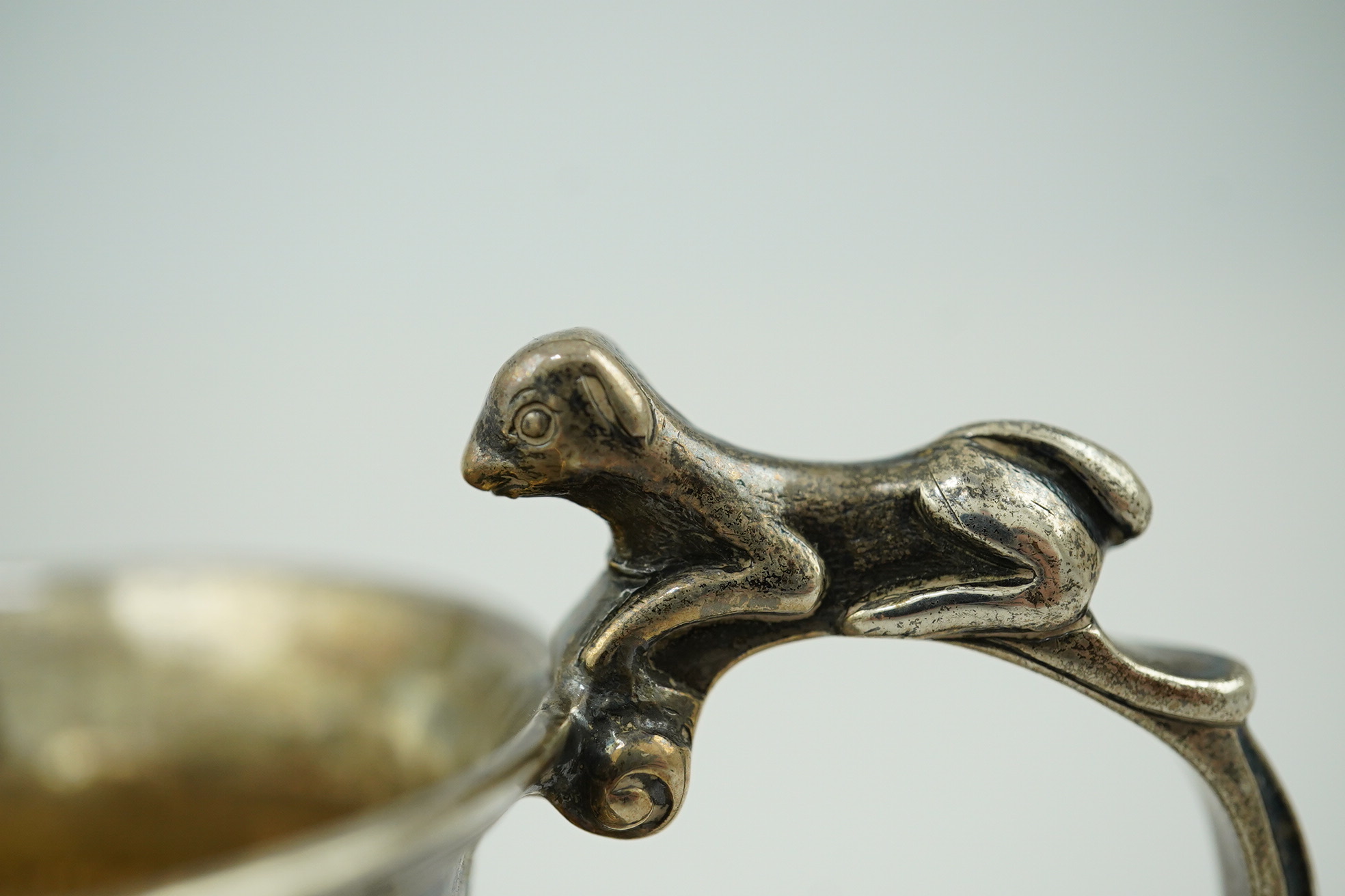 A George IV demi-fluted silver christening cup, by Eames & Barnard